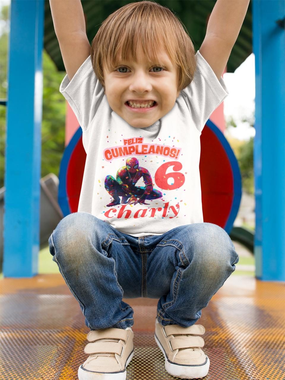 PLAYERA PERSONALIZADA PARA CUMPLEAÑOS TALLA HASTA 14 AÑOS