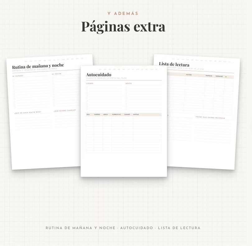Agenda Digital Planificador 2027 | Calendarios, Presupuesto, Gastos y Control Anual Imprimible 108 Pag