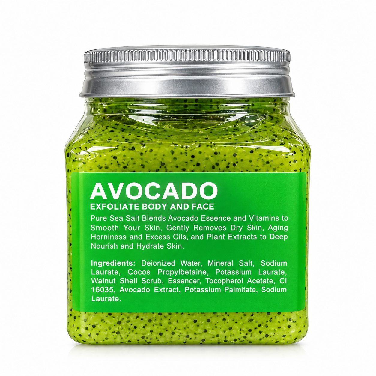 Exfoliante corporal y facial de aguacate FEICAOJI 500g — Control de grasa y frescura, 100% RECOMENDADO
