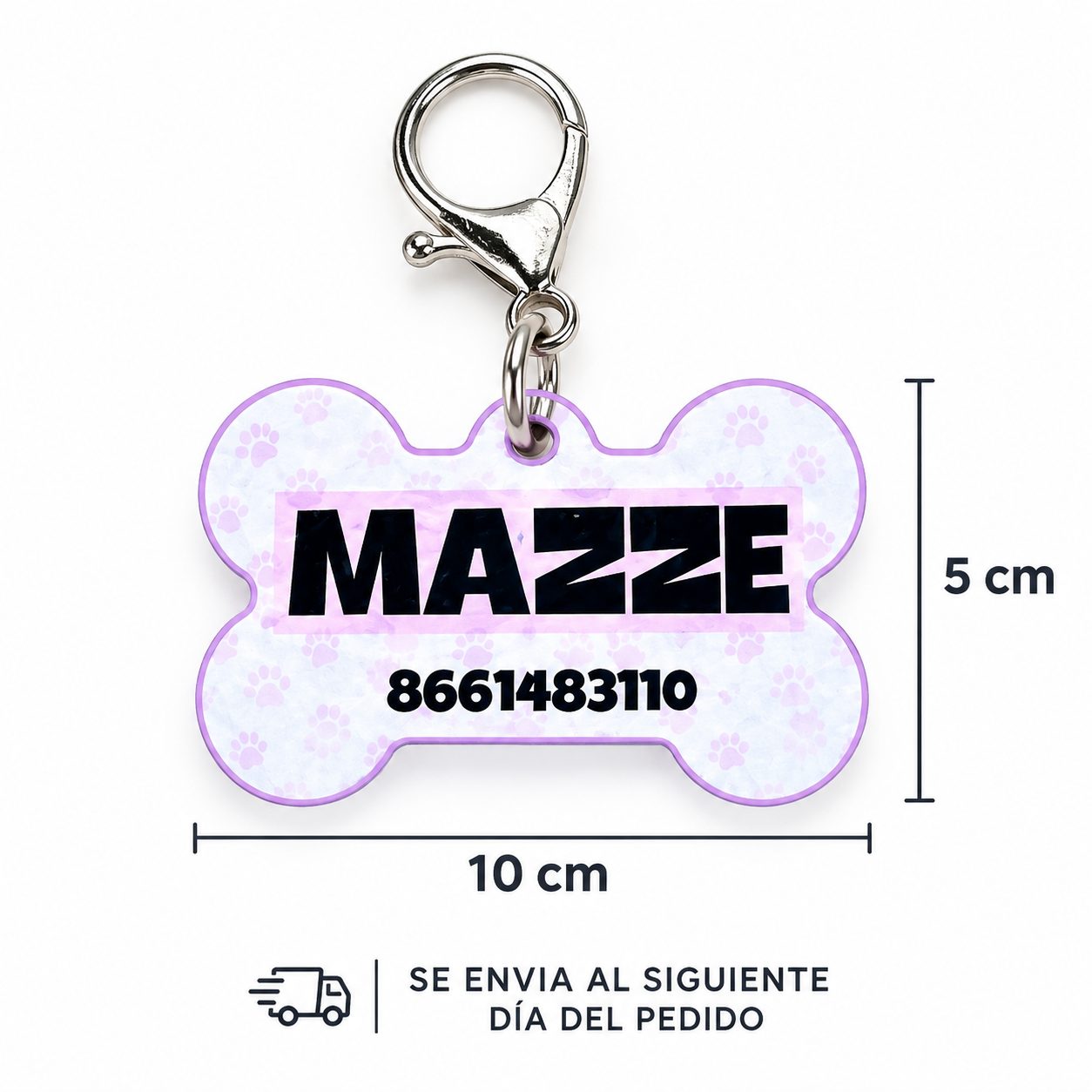PLACA PERSONALIZADA PARA MASCOTA AMBOS LADOS — foto 1