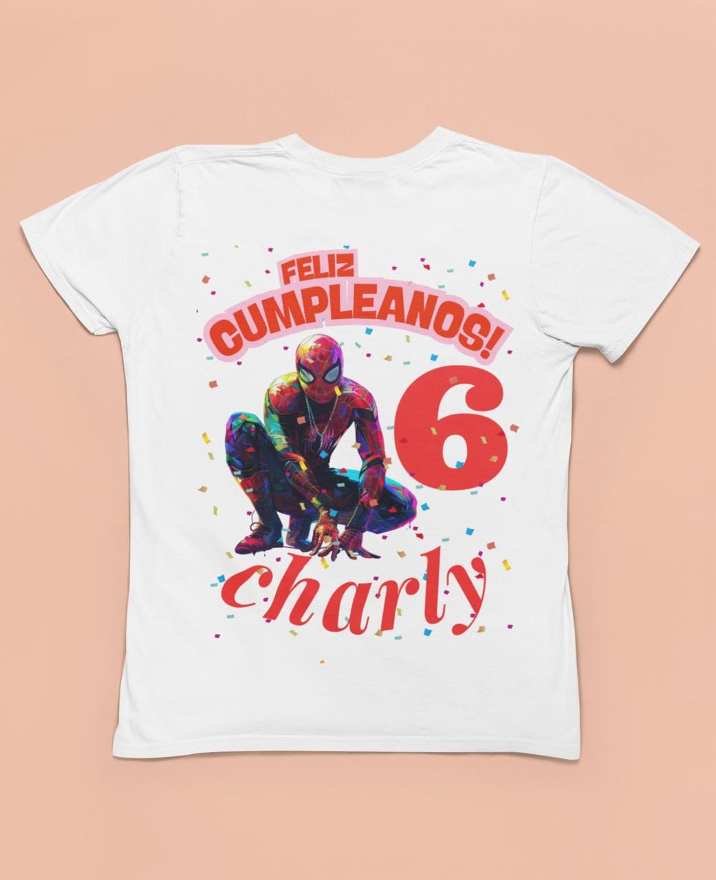 PLAYERA PERSONALIZADA PARA CUMPLEAÑOS TALLA HASTA 14 AÑOS