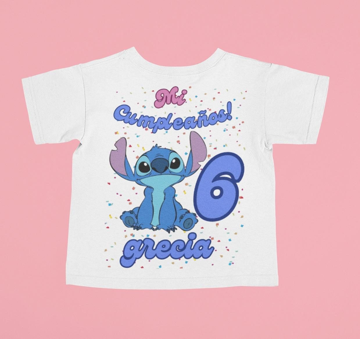 PLAYERA PERSONALIZADA PARA CUMPLEAÑOS TALLA HASTA 14 AÑOS