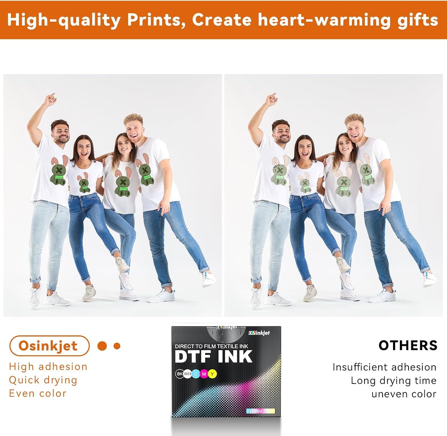 DTF Ink 600ML - Tinta de transferencia DTF para película PET, recambio para impresoras DTF